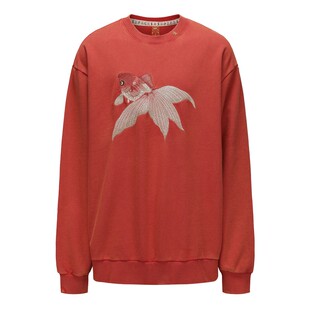 碧海潮生【金玉满堂•红】秋冬新款中国风国潮刺绣套头圆领卫衣