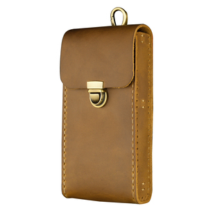 头层牛皮腰包男士真皮穿腰带包硬牛皮腰间包纯牛皮大屏智能手机包