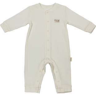 英国natures purest婴儿童双层棉秋季爬爬服长袖连体衣春秋款户外