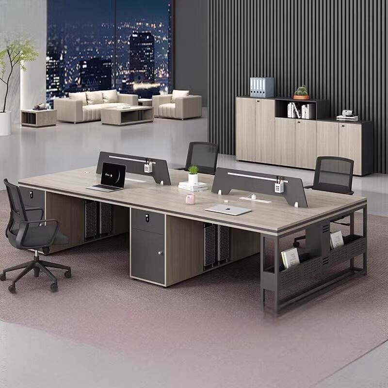 办公桌员工位职员桌椅组合简约现代8/6人位办公室卡座工位财务桌