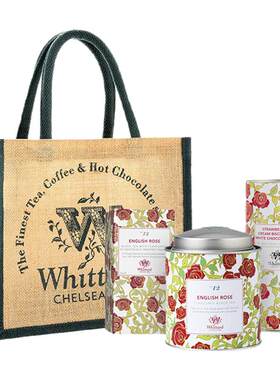 Whittard 英国进口 英国玫瑰悠享下午茶甄选礼袋英式红茶饼干送礼