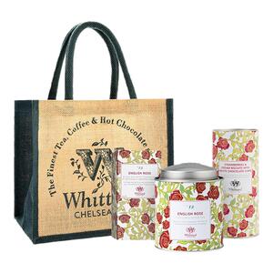 Whittard 英国进口 英国玫瑰悠享下午茶甄选礼袋英式红茶饼干送礼
