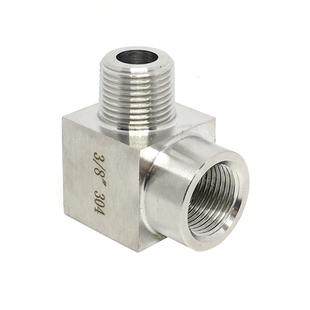 不锈钢高压内外丝直角弯头304加厚90度NPT1/4内牙耐压2分4分弯头