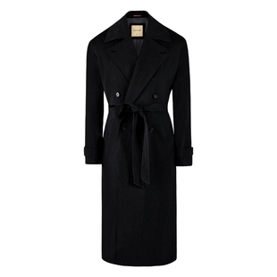 【23%羊毛 耐穿易打理】CULTUM松弛感双排扣长款风衣男休闲外套