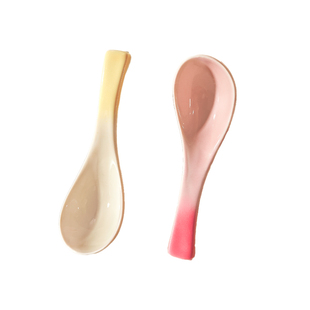 多巴胺陶瓷汤勺家用汤匙长柄高档精致调羹盛汤喝粥小勺子个人专用