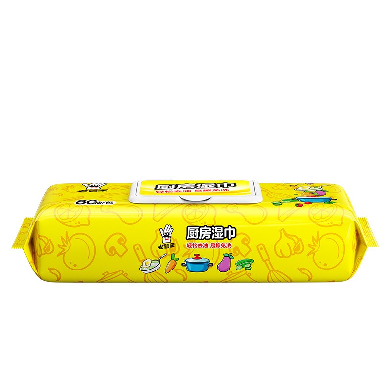 5包老管家厨房专用餐具清洁湿巾