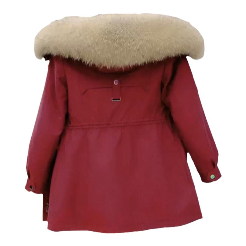 冬季女装派克服貉子毛加厚内胆可拆卸修身显瘦连帽毛领保暖尼克服