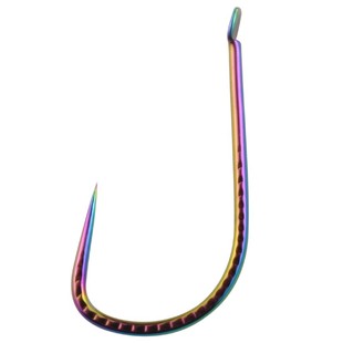 碳钢七彩龙麟新关东鱼钩散装无倒刺长柄黑坑鲤鱼鲫鱼罗非钓钩渔具