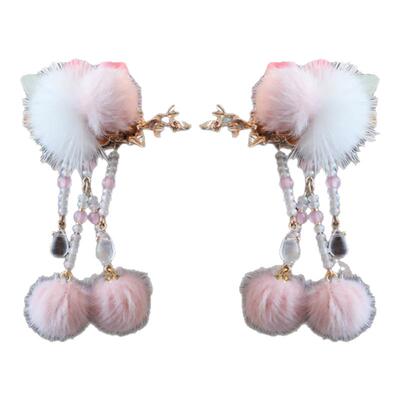 毛球发夹合金汉服古风发饰