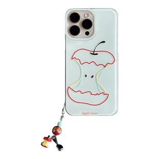 由里公园ins小众简约线条涂鸦红苹果挂件15适用17pro苹果17ProMax手机壳iPhone16全包17新款14Promax保护套13