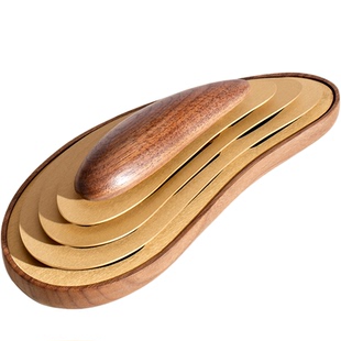 黑胡桃木质山水盘香盒线香炉礼盒套组香薰熏香炉沉檀香炉礼品铜