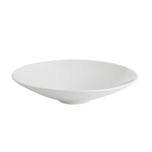 北欧意面盘子轻奢创意沙拉盘斗笠盘黑白色法式摆盘酒店意境菜餐具