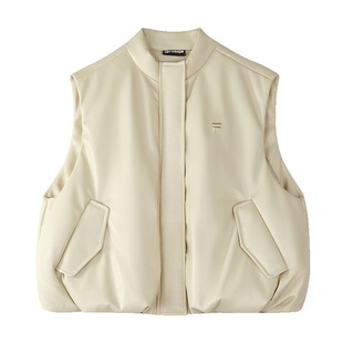 FILA FUSION斐乐潮牌羽绒马甲女2025冬新款时尚休闲舒适宽松上衣