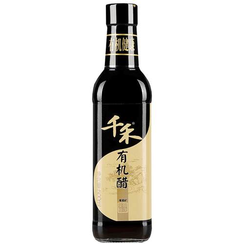 千禾有机醋500ml瓶装纯粮食酿造厨房炒菜凉拌点蘸饺子螃蟹醋调味