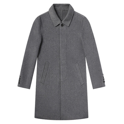 恒源祥毛呢外套双面呢绒纯羊毛轻