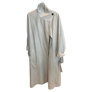 DVZ欧韩慵懒风小立领长款风衣女系带收腰显瘦百搭通勤外套极简风1