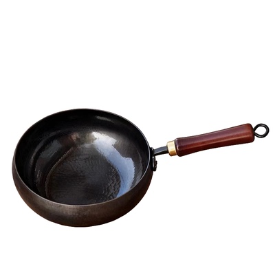 章丘无涂层手工大肚腩铁锅不粘锅