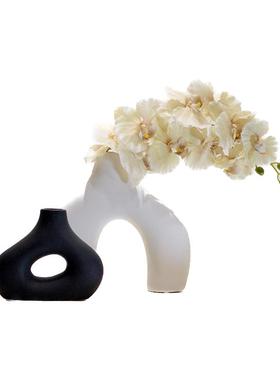北欧玄关艺术陶瓷摆件花瓶现代