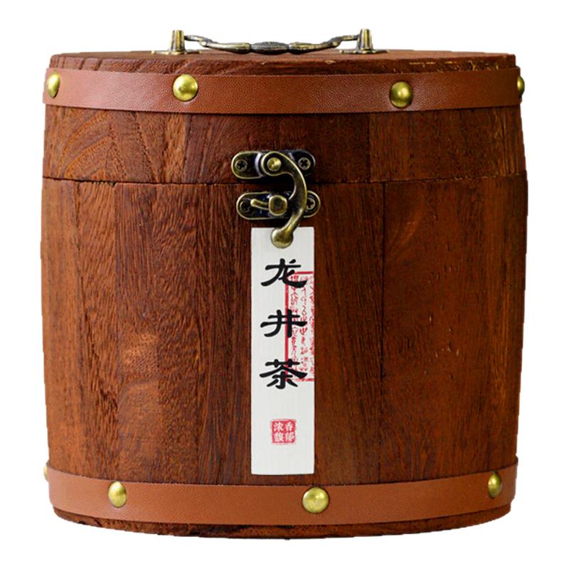 中秋送长辈木桶龙井茶礼盒批发