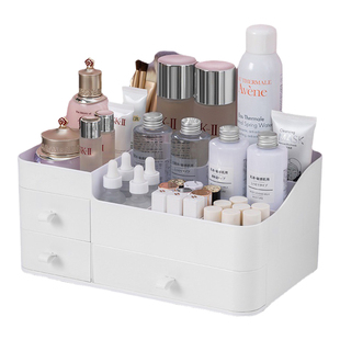 化妆品收纳盒桌面梳妆台护肤品置物架口红整理箱桌上抽屉式小盒子