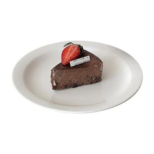 ins风简约白色蛋糕盘圆形陶瓷盘西餐盘高级感甜品盘牛排意面盘子