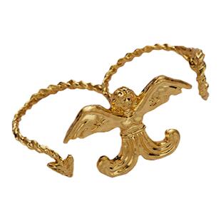 Nuef “Alle Sirene”系列 人鱼天使之箭开口可调节戒指双指指环