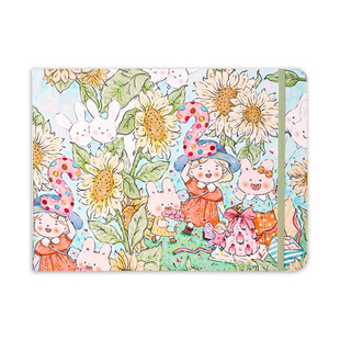 萌趣系列 布艺水彩写生本 飞乐鸟便携随身水彩画本 学生高颜值双面纹理 随身盖章本手账记录本绘画本美术专用