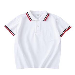 中小学生校服加肥加大码胖童白色T恤男女童polo衫儿童肥版白t宽松