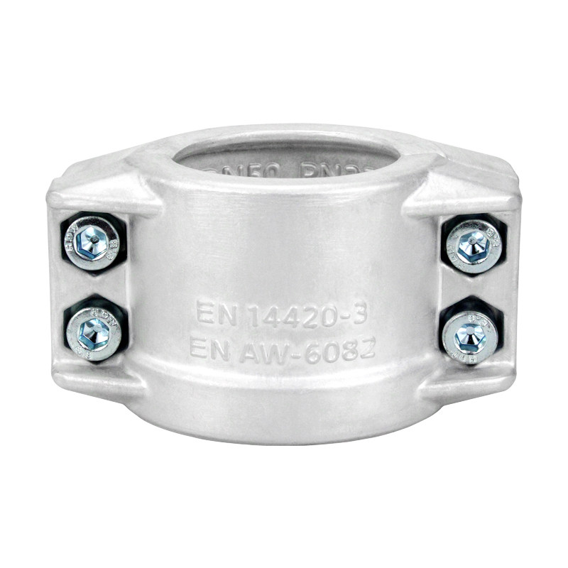 ENAW6082/EN14420-3铝合金安全管夹两半扣铝马甲铝制软管管夹抱箍