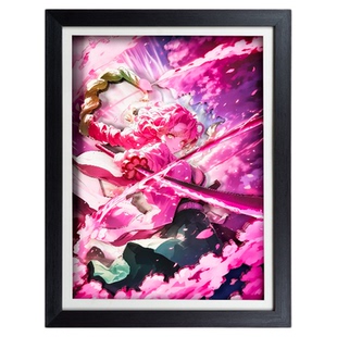 AI蜜璃3D立体画动漫周边手办桌摆二次元卧室装饰画生日礼物挂画