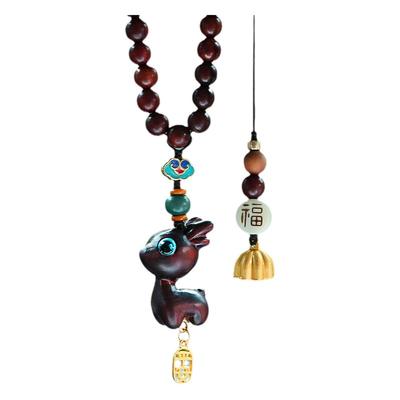 一路平安檀木小鹿汽车内饰车挂