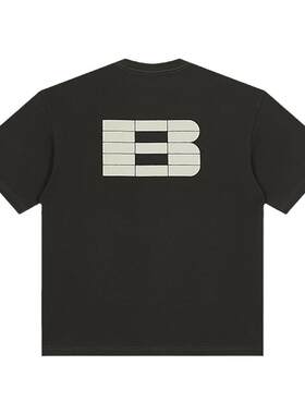 BONELESS发泡擦绒B字半袖体恤