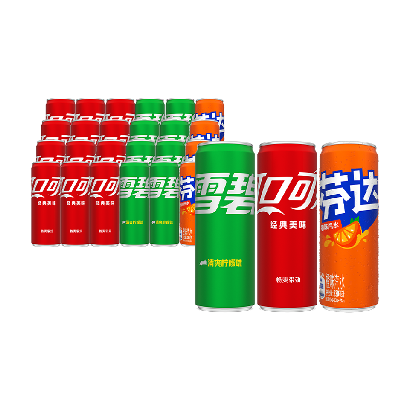 可口可乐+雪碧+芬达饮料