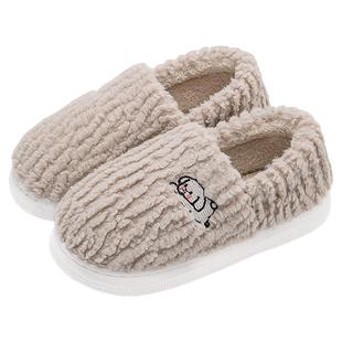 洁丽雅棉拖鞋女秋冬2025新款室内家居毛绒加厚保暖包跟防滑拖鞋男