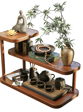 桌面茶杯收纳置物架茶室茶桌小型