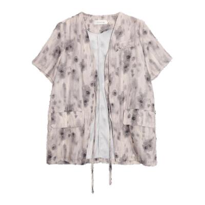 西町村屋韩版百搭晕染西装外套女夏季新款休闲短袖上衣ZH9B10002