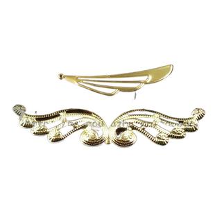 DIY饰品配件 大小号金色色翅膀羽翼 金属片花片蝴蝶结发饰耳坠