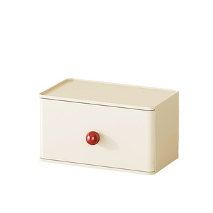 多巴胺桌面抽屉收纳盒可叠加防尘置物架文具杂物整理收纳盒储物盒