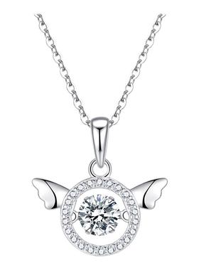 心天使纯银钻石系列吊坠母女项链