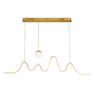 雷士照明餐厅吊灯轻奢高级感新款现代简约护眼全光谱长条饭厅灯具