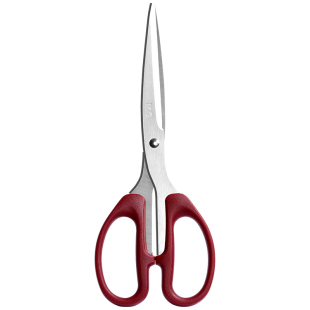 晨光剪刀家用办公专用高颜值厨房锋利耐磨加厚不锈钢剪刀学生手工剪纸美工不粘胶升级加长大号多功能红色剪子