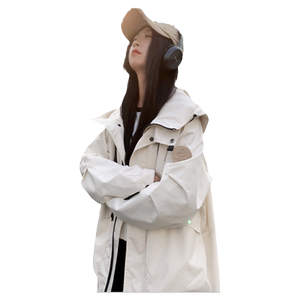 夹克外套男女款春秋季2025新款白色冲锋衣女小个子登山服薄款洋气