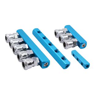 气动多管路气排SML34气管快速接头底座多通气路分配器铝条2分气块