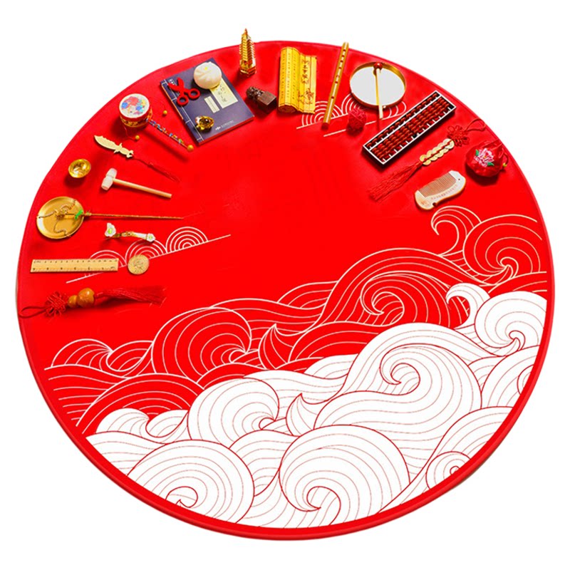 宝宝抓周地毯周岁生日布置曼恒