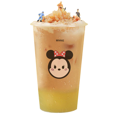 高透口径卡通塑料杯子定制logo