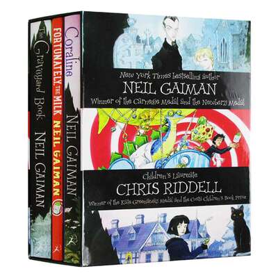 尼尔盖曼3册盒装 英文原版小说 Neil Gaiman 坟场之书 鬼妈妈 爸爸去哪儿了 The Graveyard Book 青少年读物 英文版原版英语书籍