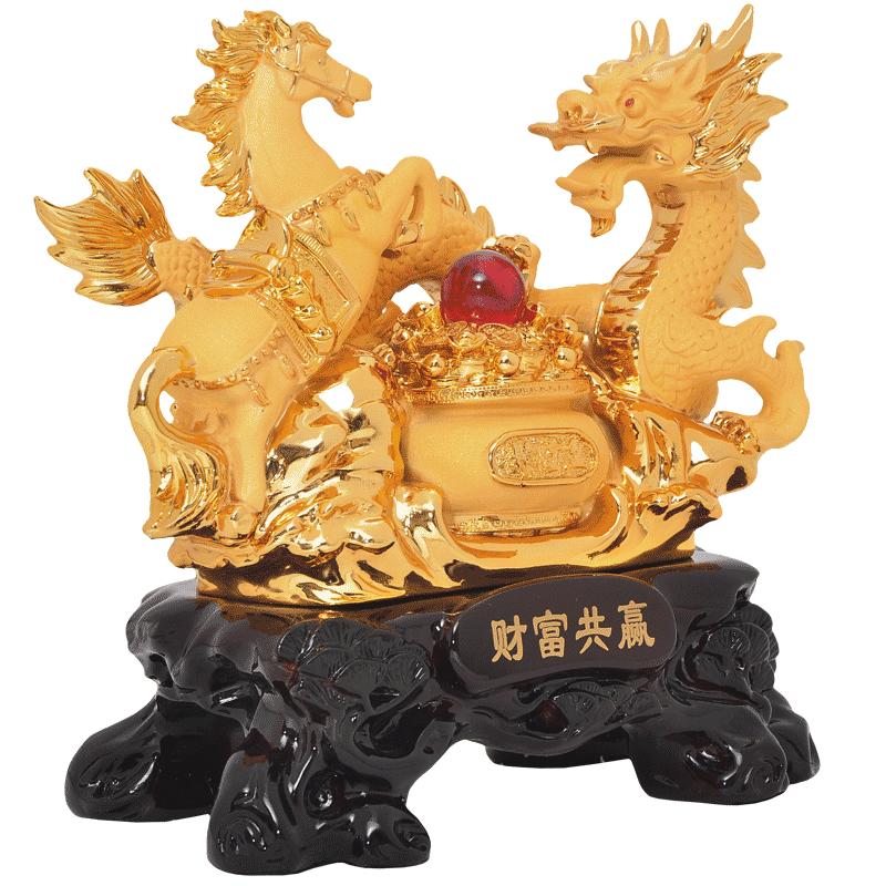 招财龙马精神马到成功龙摆件财富共赢公司店铺开业礼品工艺品商务