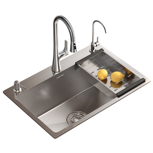 【0涂层】东鹏加厚304不锈钢水槽厨房洗菜盆大单槽洗碗池家用台下