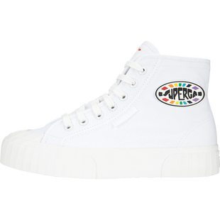 SUPERGA高帮帆布鞋女新款百搭小众情侣鞋时尚复古小白鞋2696