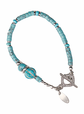 蓝绿松石手链|民族风高级感